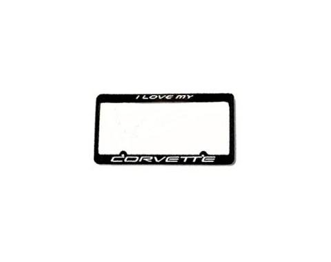 Corvette License Plate Frame "I Love My Corvette"