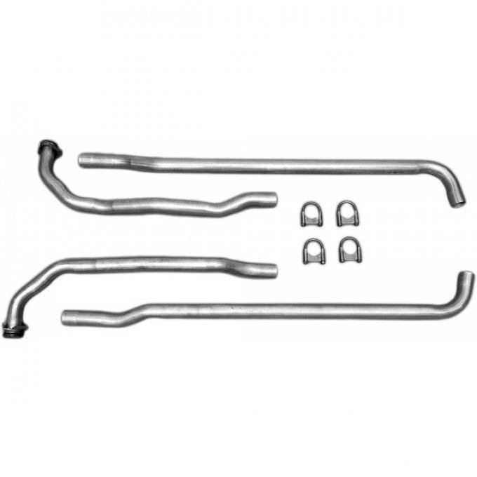 Corvette Exhaust Pipes, Small Block, Aluminized, 2", 1964-1965
