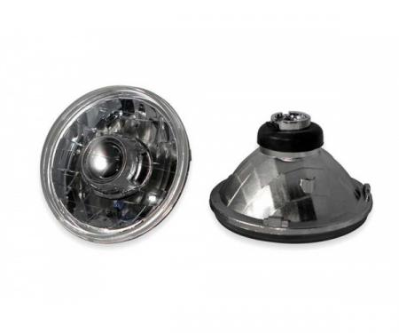 7 Inch Round Projector Headlights, 42mm, Chrome