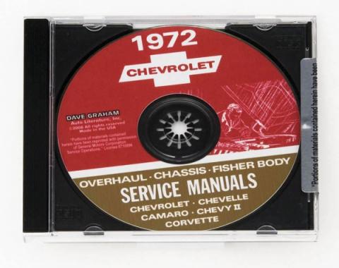 Corvette Service Manual On CD, 1972