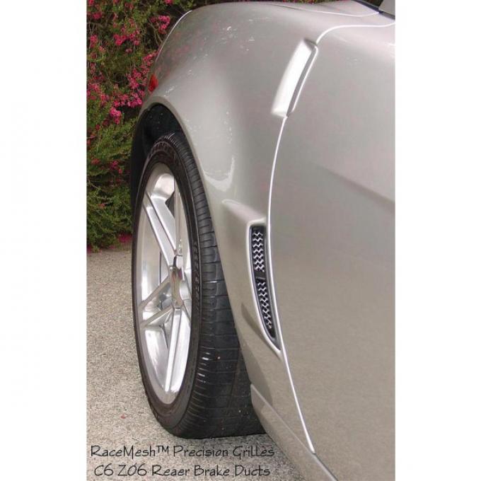 Corvette C6 Z06 Custom RaceMesh® Rear Fender Grilles, 2010-2013
