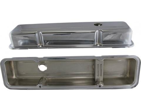 Corvette Valve Covers, Chrome Replacement, 350, 1968-1982