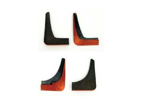 Corvette Altec Splash Guards, Body Contoured, Front & Rear,Atomic Orange, 2007-2013