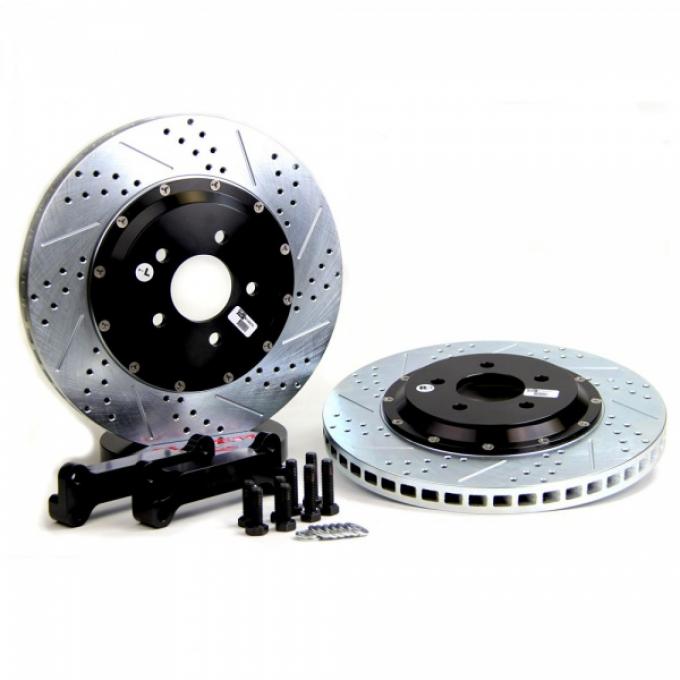 Corvette Rear Brake Rotors, Baer EradiSpeed Plus II, 2-Piece, 1997-2013