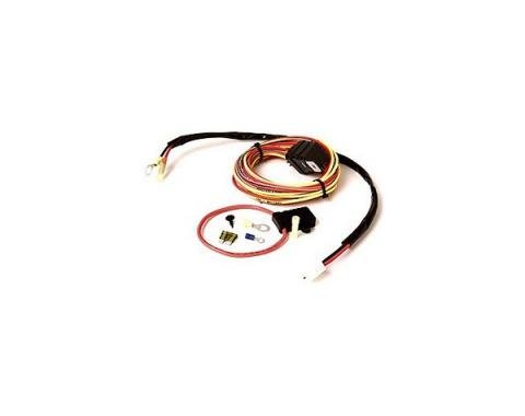 Corvette Radiator Cooling Fan Relay Wiring Harness, For Dual Fans, Be Cool, 1969-1982