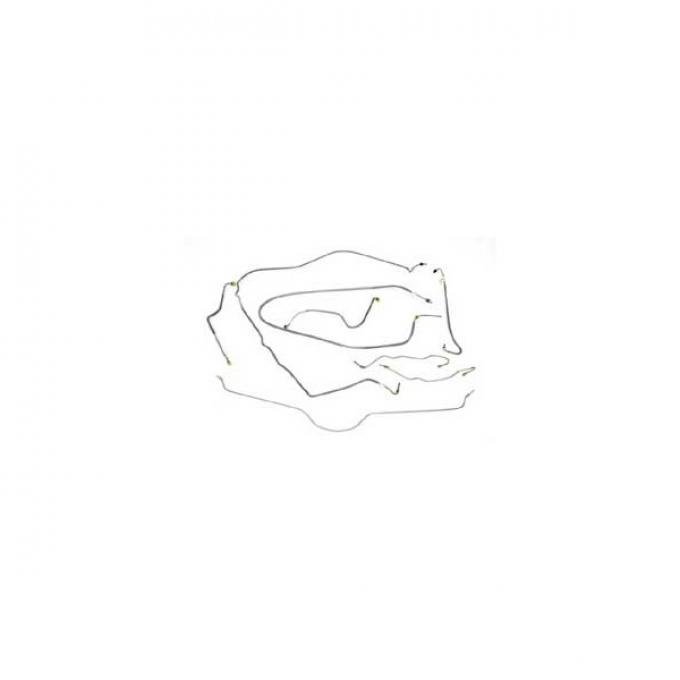 Corvette Brake Line Kit, Without Power Brakes, Stainless Sreel, 1974