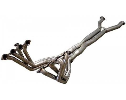 Corvette C5 LG Motorsports Street Series Long Tube Headers With Catalytic Converters, 1997-2004