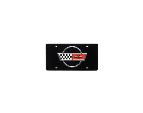 Corvette License Plate, With C4 Logo, Acrylic, 1984-1996