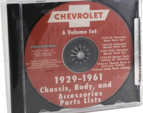 GM Numerical Accessory Parts List CD,1929 Thru 1978