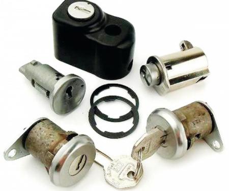 Max Performance Complete Lock Kit With Original Keys & Spare Tire Lock, Concours Correct| PY302A-66T Corvette 1966