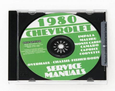 Corvette Service Manual On CD, 1980