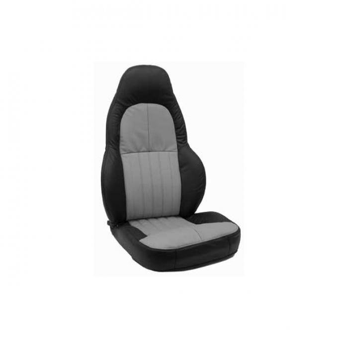 Corvette America 1997-2004 Chevrolet Corvette Custom 100% Leather Seat Covers Standard Black & Gray 43861