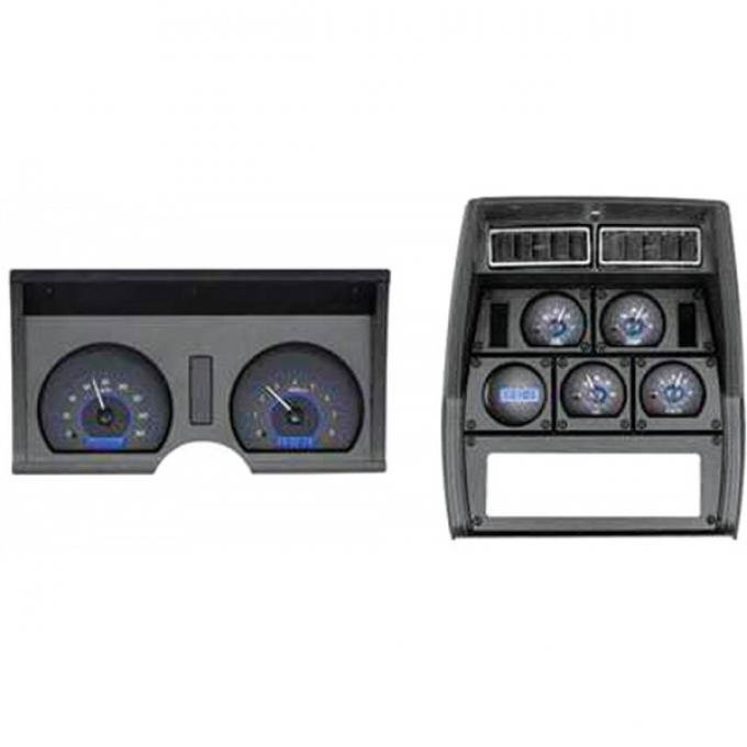 Corvette C3 VHX Series Digital Dash With Carbon Fiber StyleFace And Blue Display, 1978-1982