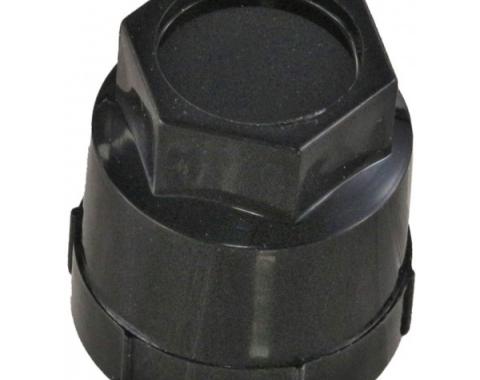 Corvette Lug Nut Cap, Black, Plastic, 1984-1985