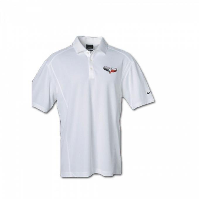 Corvette C7 Polo, Men's Nike Dri Fit, White