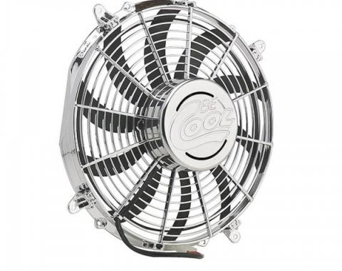 Be Cool Universal Electric Puller Cooling Fan, 13", Chrome| 75038 Corvette 1961-1982