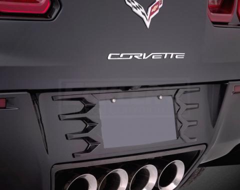 Corvette, Phantom Rear License Plate Frame, Body Color, 2014-2017