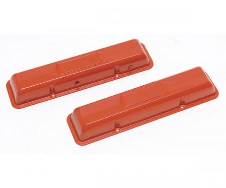 Corvette Valve Covers, Small Block, Orange, 1962-1966