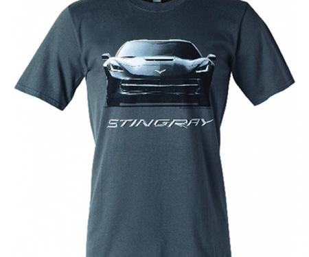 Corvette Stingray Front View T-Shirt, Charcoal