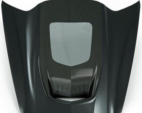 Zero7 Extractor Carbon Fiber Window Hood, Exposed Carbon Cowl | 45-8-023 Corvette 2014-2017