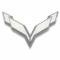 Corvette C7 Emblem Blackout Set, Vinyl, Front & Rear, 2014-2017