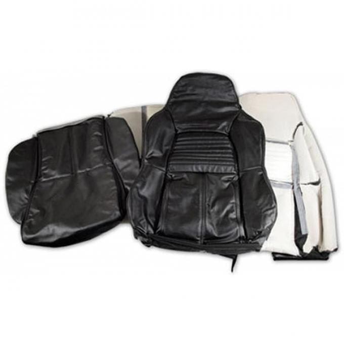 CA 1993 Chevrolet Corvette Driver Leather Seat Covers Standard 483720 | 59-96 Black