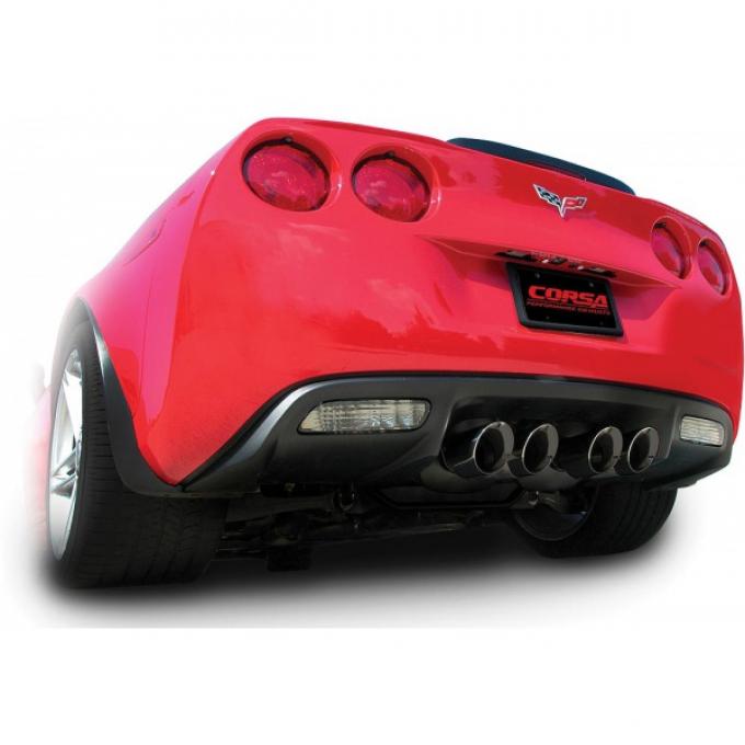 Corvette Exhaust System, Corsa, Z06/ZR1, Sport Series With Diamond Black 4" Tips, 2006-2013