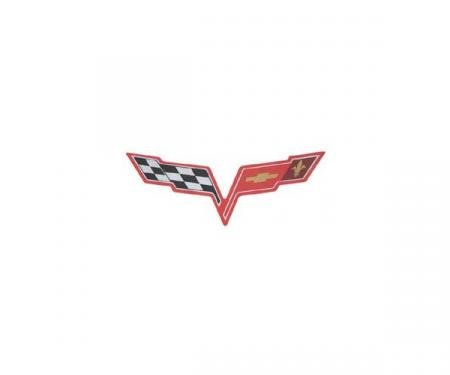 Corvette C6 Hood Insulation Pad Decal, Red