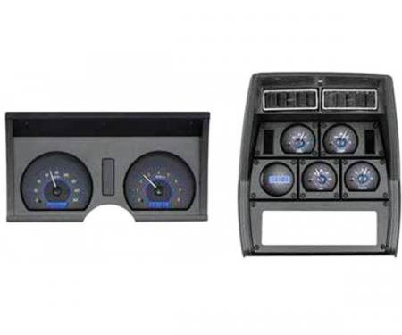 Corvette C3 VHX Series Digital Dash With Carbon Fiber StyleFace And Blue Display, 1978-1982