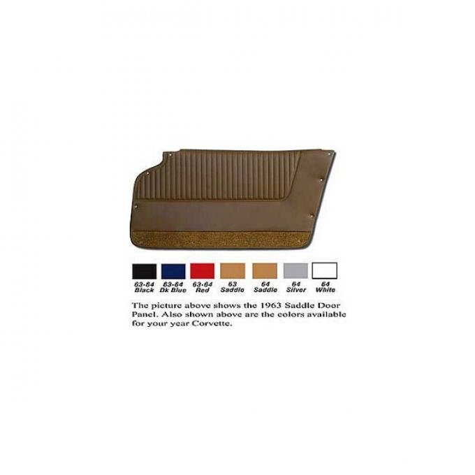 Corvette Door Panels, Standard, Without Trim, Convertible, 1963-1964