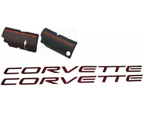 Corvette Fuel Rail 3D Lettering Kit, Magnetic Red, 1997-2004