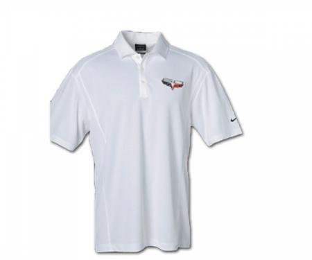 Corvette C7 Polo, Men's Nike Dri Fit, White