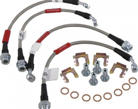 Corvette Brake Line Kit, Braided Stainless Steel, 1988-1993