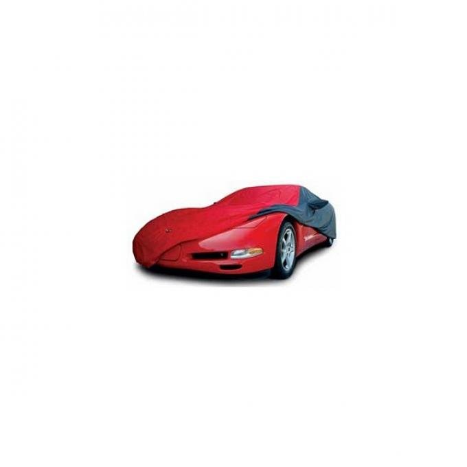 Corvette Car Cover, Stormshield Red/Black with C5 Logo, 1997-2004