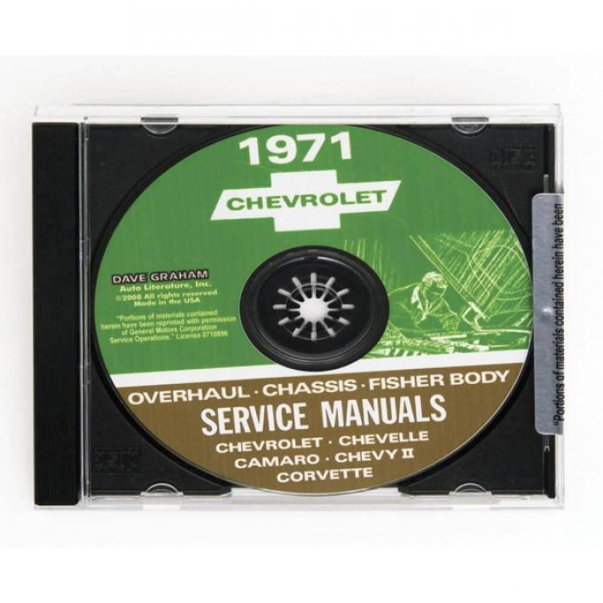 Corvette Service Manual On CD, 1971