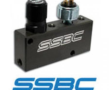 Corvette Proportioning Valve, SSBC, Adjustable, With BrakeLight Switch