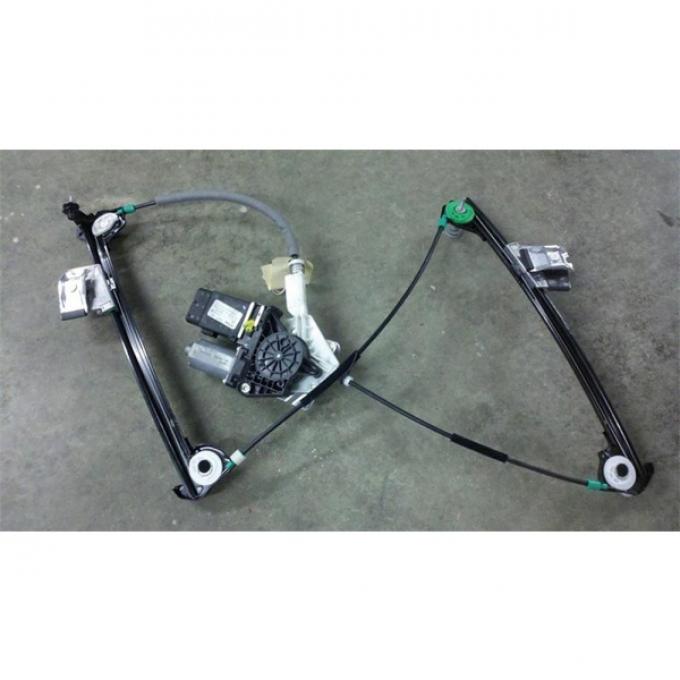 Corvette Door Window Regulator, With Motor, Left, 2005-2013