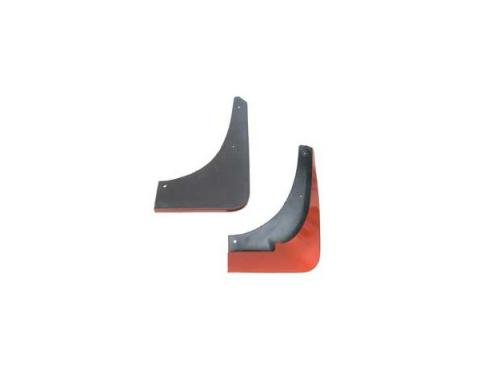 Corvette Splash Guards, Body Contoured, Rear, Daytona Sunset Orange, Altec, 2005-2006