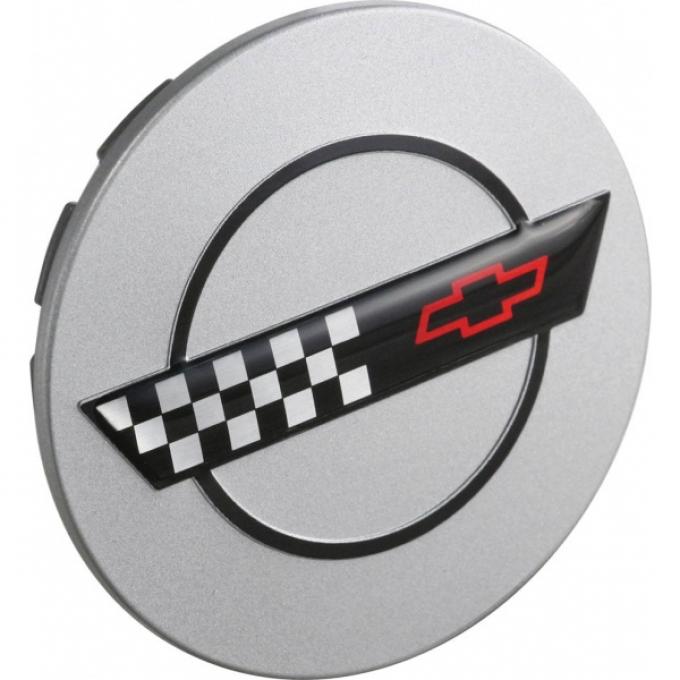 Corvette Wheel Center Cap, Silver Painted, 1991-1992