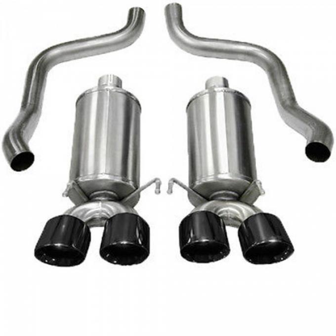 Corvette Exhaust System, CORSA, With Pro-Series 4" Black Quad Tips, Xtreme, 2005-2008