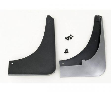 Corvette Splash Guards, Body Contoured, Rear, Blade Silver,Altec, 2009-2013