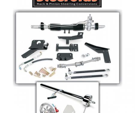 Corvette Rack & Pinion Conversion Kit, Steeroids, With Manual Steering, Unpainted Column, 1958-1962