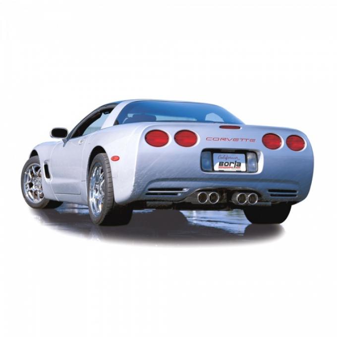 Borla Exhaust System, Sport S-Type Series, With Quad Round Tips| 140038 Corvette 1997-2004