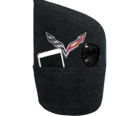 Seat Armour 2014-2018 Corvette Konsole Cover™ with Pocket, Black KACORC7B