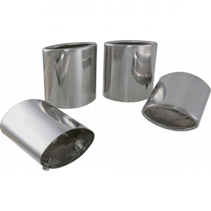 Corvette Exhaust Tips, Polished Stainless Steel, 1997-2000