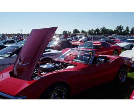 Corvette Flag Caddies, Windshield Mount, 1963-1982