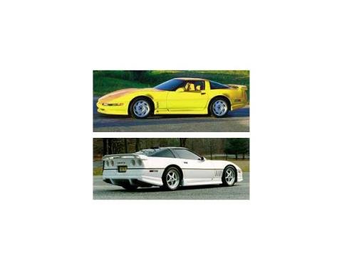 Corvette Side Skirts C4R, With Door Inserts, John GreenwoodDesign, 1991-1996