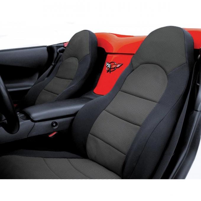 Corvette Coverking Neosupreme Carbon Fiber Seat Covers, 1997-2004