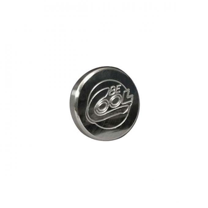Corvette Radiator Cap, Round, With Polished Finish, Be Cool,1955-1989