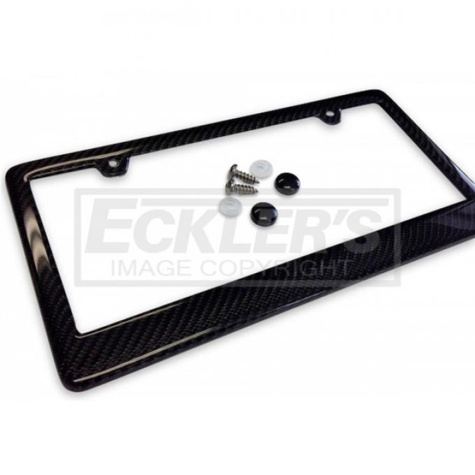 Corvette Carbon Fiber License Plate Frame, Rear, 2005-2013